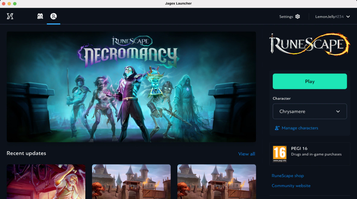 Final design for the game library view in the Launcher